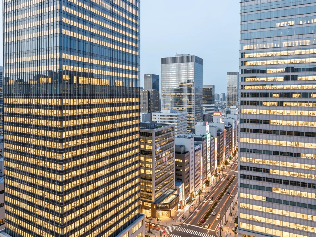 Tokyo financial district architecture